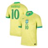 Brasil Rodrygo 10 Hjemme 2024 - Herre Fotballdrakt